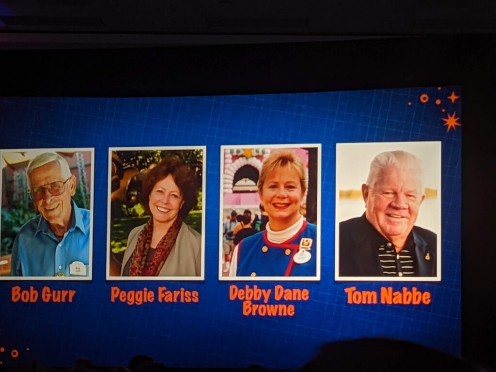 Bob Gurr, Peggie Fariss, Debby Dane Browne, and Tom Nabble