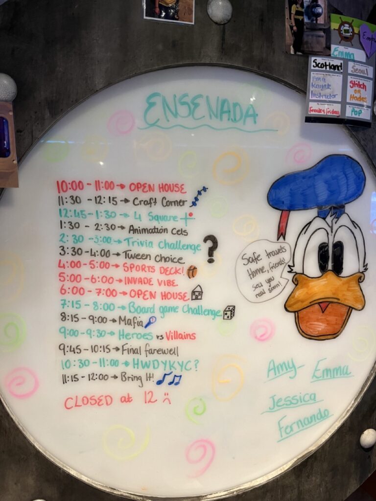 Disney Cruise - Schedule at The Edge on Disney Wonder